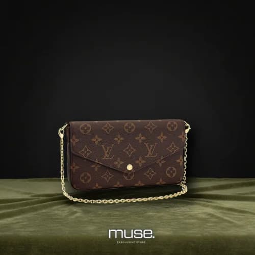 Monogram Chain Pouch